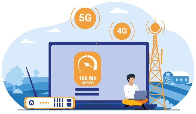 Technicien configurant une offre internet pro pour une entreprise